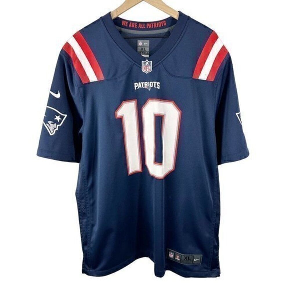 Nike NFL New England Patriots Jones 10 Jersey Top Blue Size Extra Large